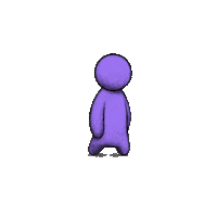 topiaio art run avatar purple Sticker