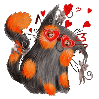 tanya_garg_kh love cat heart mouse Sticker