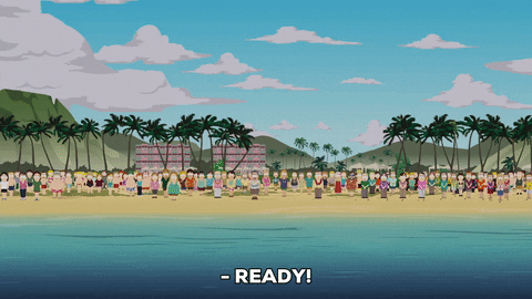 beach gathering GIF by South Park 