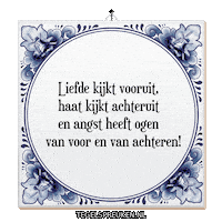 Hoop Angst Sticker by Tegelspreuken.nl