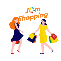 DataranPahlawan friends shopping shop dress Sticker