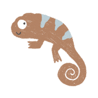 Chameleon Sticker by Little Planet