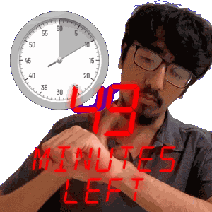 49 Minutes Left Sticker