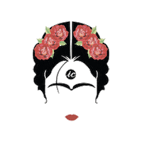 Frida Kahlo Roses Sticker by Innovator Cosmetics