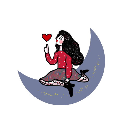 Moon Love Sticker