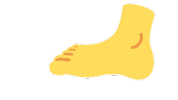 emojivid emoji people foot emojivid Sticker