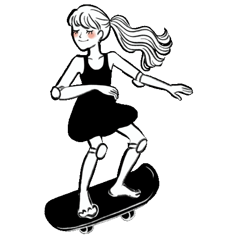 noond giphyupload skate skateboard windy Sticker