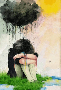 sad sun GIF
