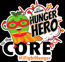 FoodBankNN apple superhero hero hunger hero GIF