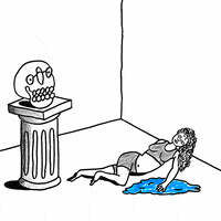 wavymcsplash girl cartoon water hair GIF