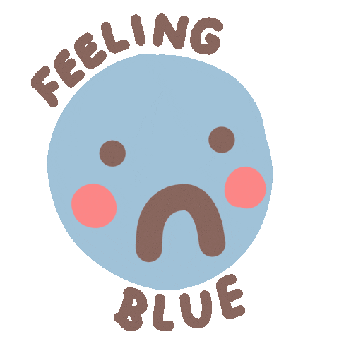 Sad Face Sticker by Tilly & Type