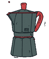 ATECREW illustration coffee covid lockdown Sticker