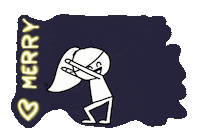 Happy Merry Christmas Sticker by Minka Comics