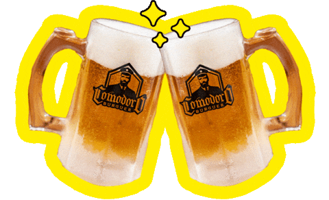 Comodoroburguer giphyupload happy hour cerveja chop Sticker