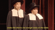 look like theres not enough seats at the table GIF by Roseanne