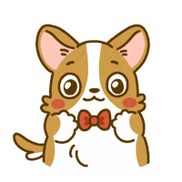 Happy Welsh Corgi Sticker by Lazy Corgi