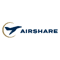 FlyAirshare logo travel flying plane Sticker