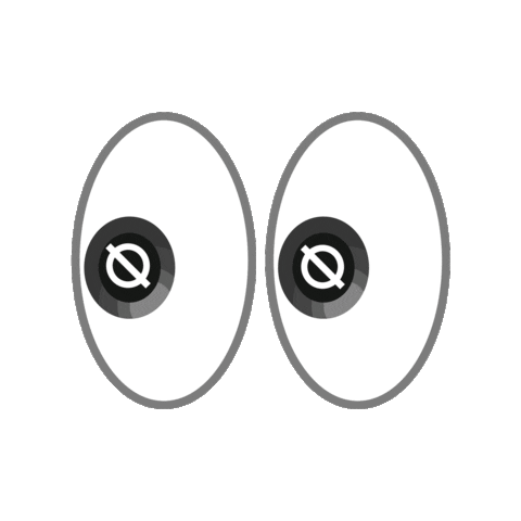 MSQLN eyes emoji amazed black white Sticker