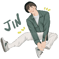 V Jin Sticker by Wooli