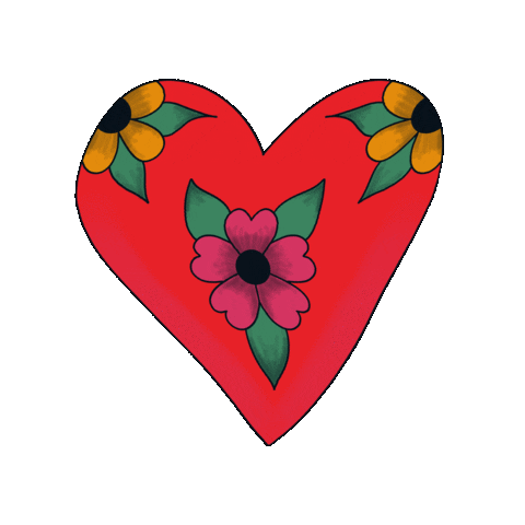 Heart Traditional Tattoo Sticker by Easy Peasy Cutters