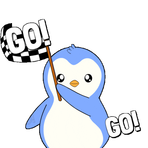 Lets Go Sticker by Pudgy Penguins