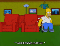 homer simpson wheelchair GIF