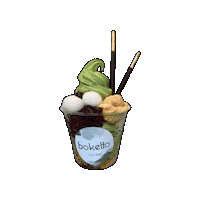 bokettoteabar boketto thebokettolife bokettoteabar matcha sundae Sticker