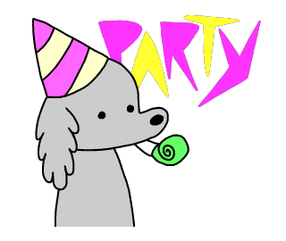 Party Dog Sticker by Jason Clarke