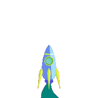 Space Rocket Sticker by Merck