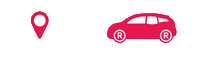 Rotes Auto Sticker by RIEGG Fotostudio