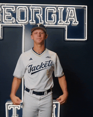 Georgia Tech Baseball GIF by Georgia Tech Yellow Jackets