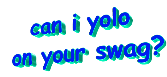 your swag can i yolo Sticker by AnimatedText