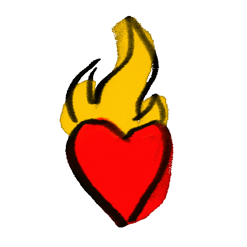 Heart Fire Sticker by aire retro