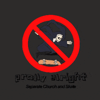 ProllyAlright church skeleton skateboarding skating GIF