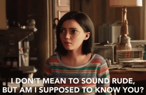 robwynne giphyupload who are you alita do i know you GIF