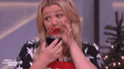KellyClarksonShow christmas drink holiday xmas GIF