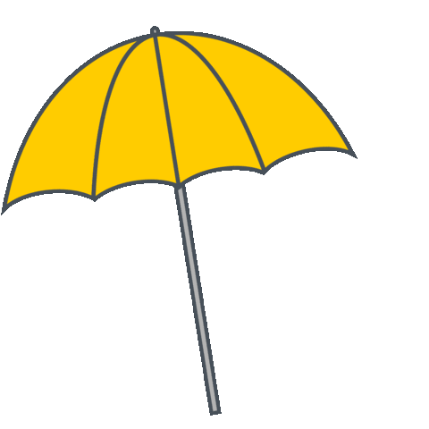 helliwoodmedia yellow umbrella gelb regenschirm Sticker