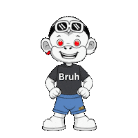 White Monkey Red Earring Sticker by Zhot