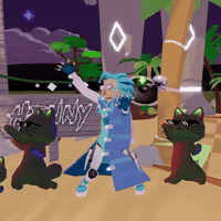 Decentraland party dancing dancing cat dcl GIF