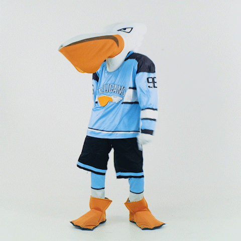 PelicansFi giphyupload sports hockey mascot GIF