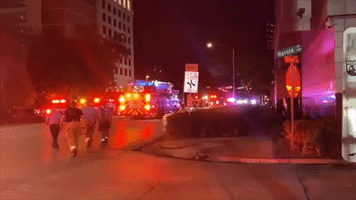 Emergency Services on Scene of Fire at Chinese Consulate General in Houston