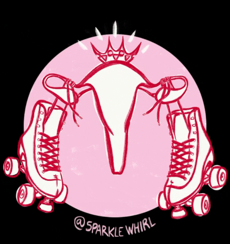 SparkleWhirl giphyupload girl power feminist roller skate GIF
