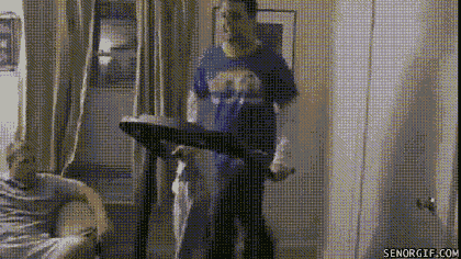 treadmills fail GIF by Cheezburger