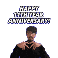 Happy 11 Year Anniversary Sticker