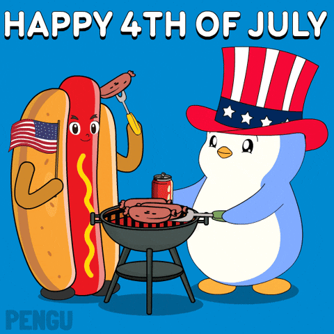 Independence Day Penguin GIF by Pudgy Penguins