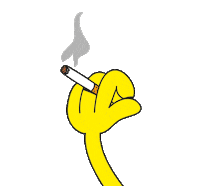 yadgeto smoke hand wait yg Sticker