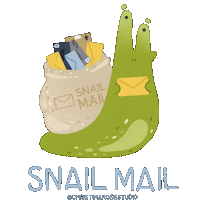 christinarosestudio snail stationary snail mail snails Sticker