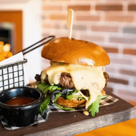 innagram giphyupload burger cheese cinemagraph GIF