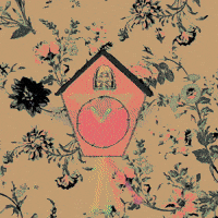 Bird Clock GIF by Barbara Pozzi