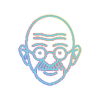 Gandhi Jayanti Peace Sticker